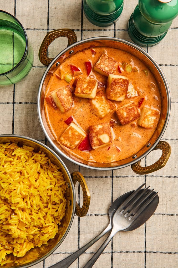 Intialainen pannoumipata ja curryriisi